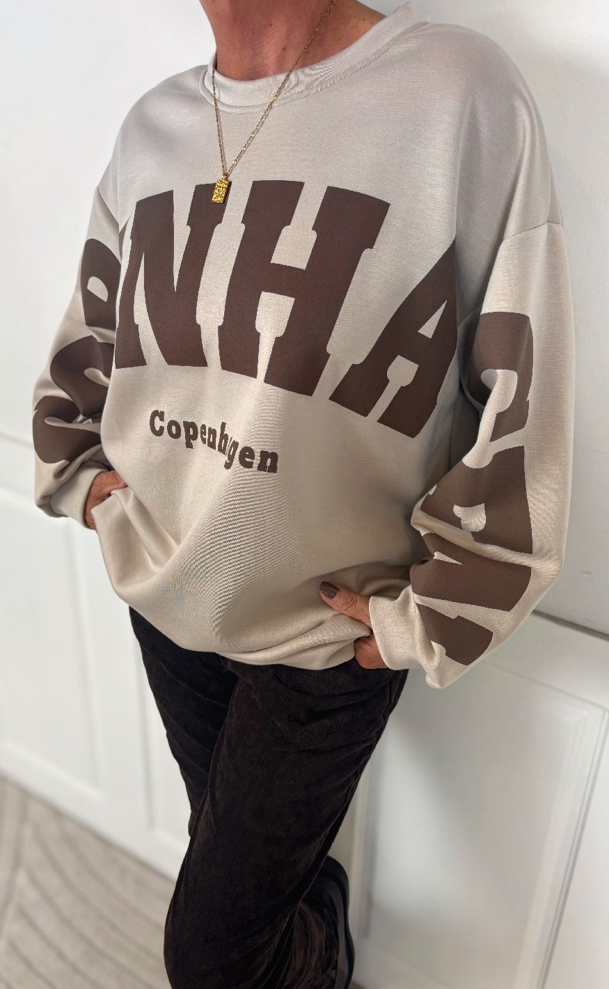 Marta Du Chateau Sweatshirt - Hibiscus - Beige